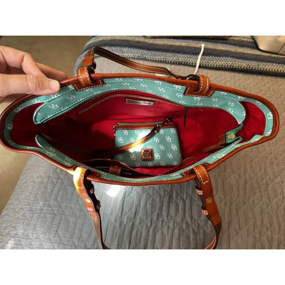 *DOONEY & BOURKE*Sea Foam*Gretta Small Leisure Shopper & Wristlet*18049N S10